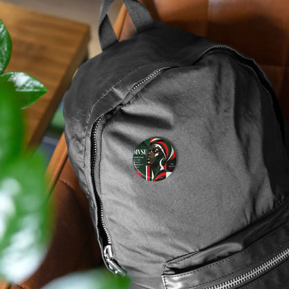 MVSU Afrocentric Round Pin — 'Knowledge • Culture • Service • Community • Legacy' Button
