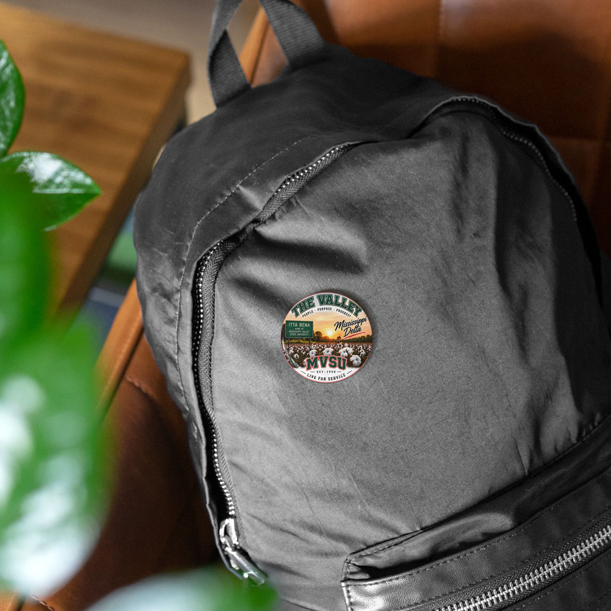 MVSU Itta Bena Down Home Round Pin — 'Knowledge • Culture • Service • Community • Legacy' Button