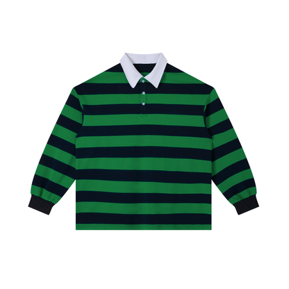 Plain Jane Color Block Stripe Polo Shirt