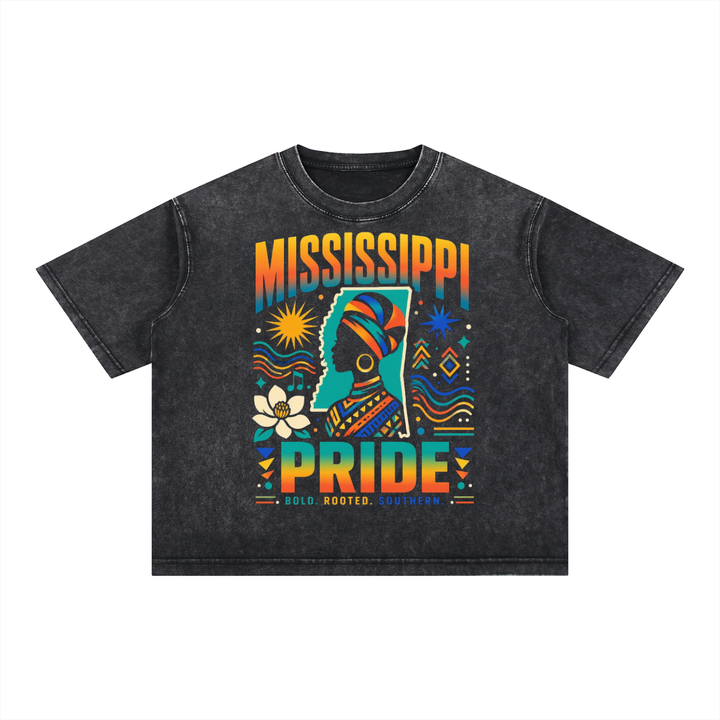 Mississippi Pride Tee in Black — front view