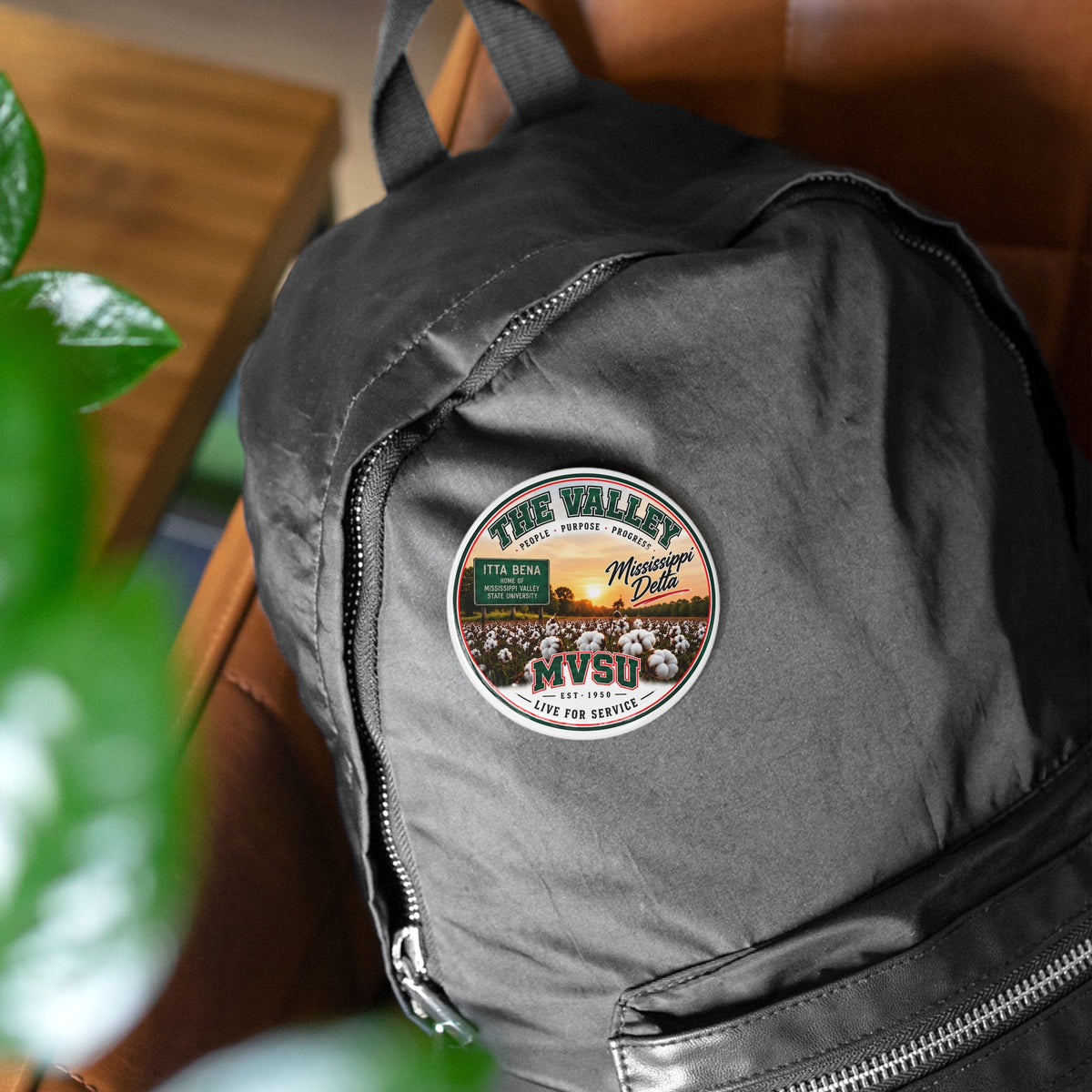 MVSU Itta Bena Down Home Round Pin — 'Knowledge • Culture • Service • Community • Legacy' Button