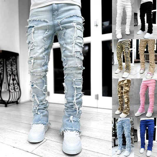 Stacked Ripped Jeans — product view