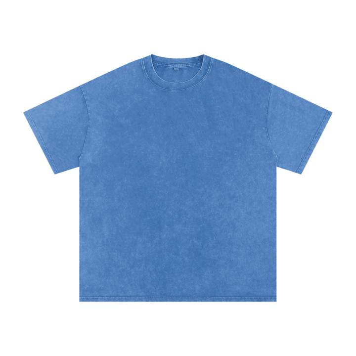 Snow-Wash Tee in Light Blue — front view