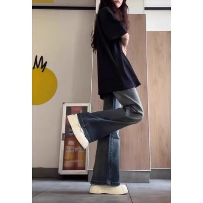 Fleece-Lined Split-Hem Jeans