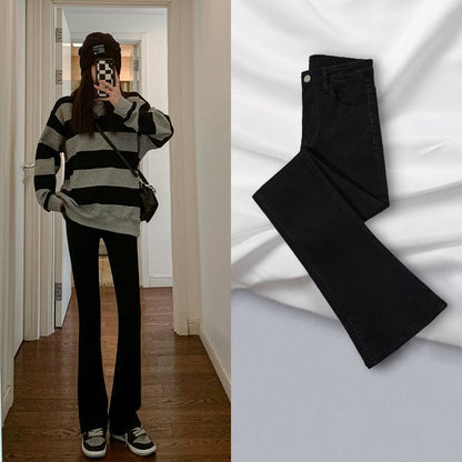 Fleece-Lined Split-Hem Jeans