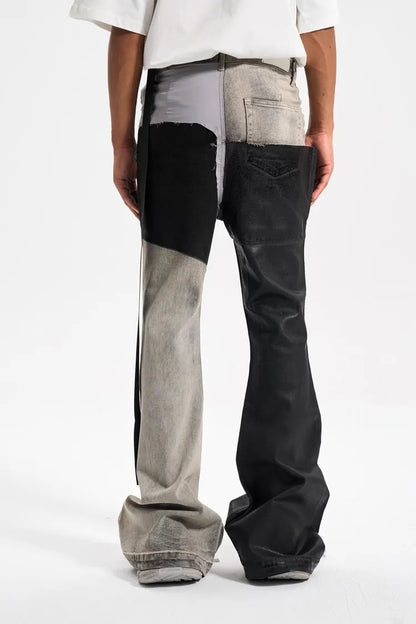 Contrast Flare Jeans