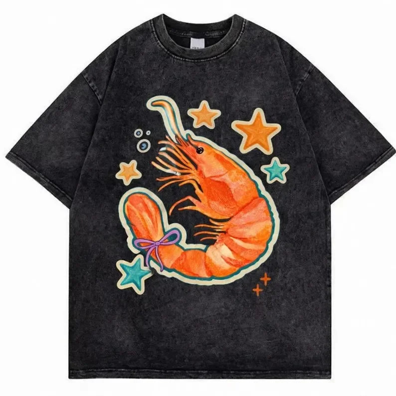 Rainbow Shrimp Vintage Wash Tee
