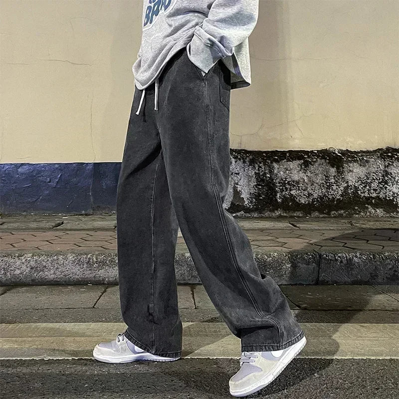 Loose Straight-Leg Street Jeans
