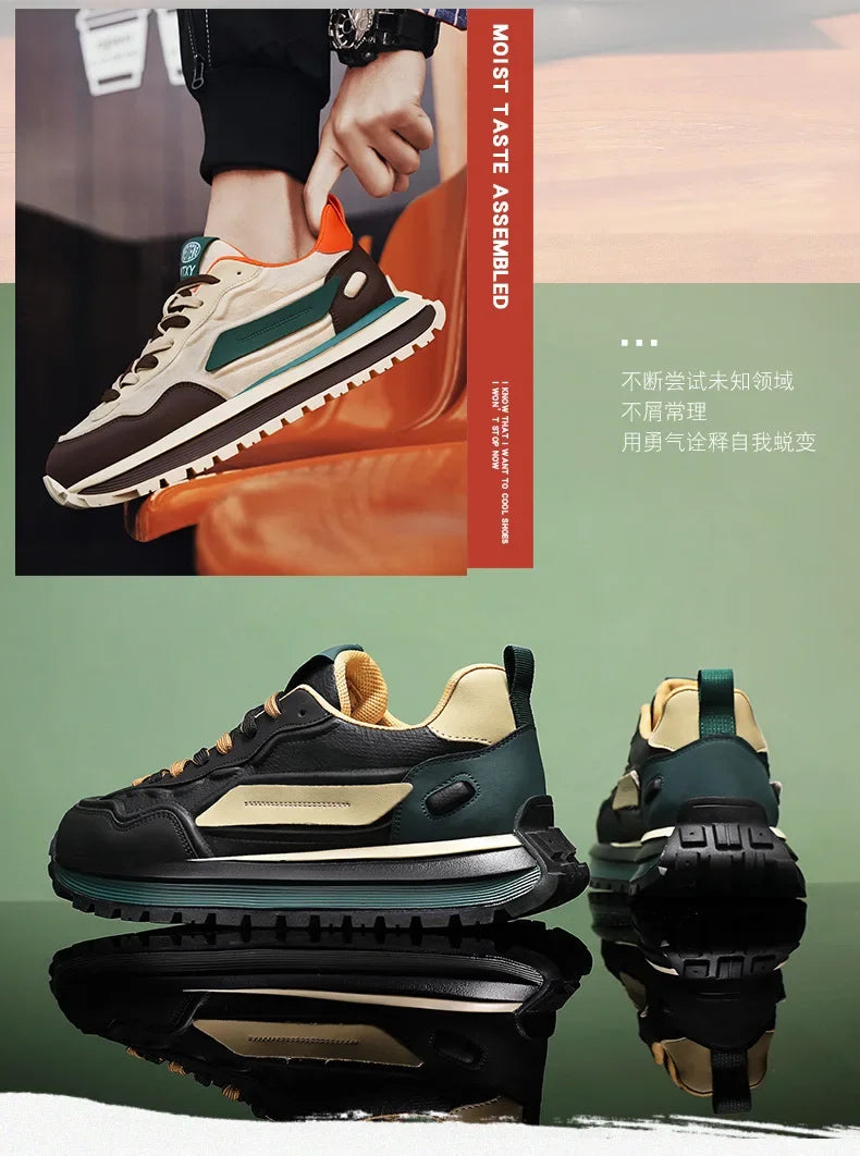 White Chunky Dad Sneakers