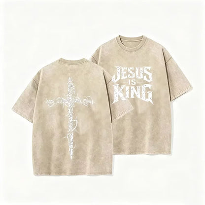 Jesus Is King Vintage Wash Tee