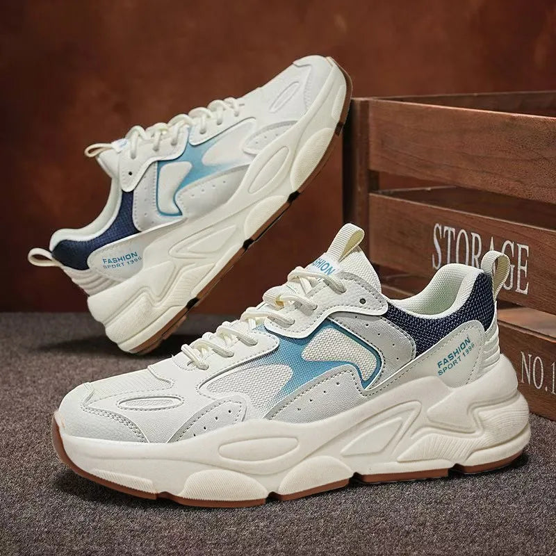 Thick-Sole Mesh Dad Sneakers