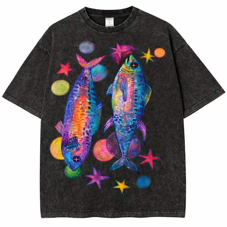 Rainbow Shrimp Vintage Wash Tee