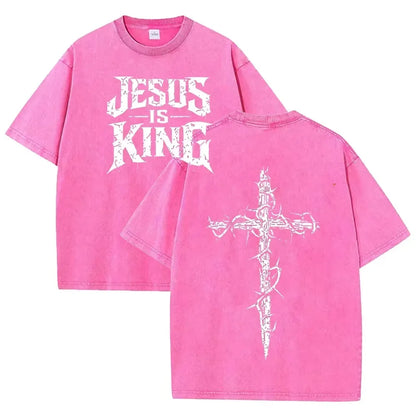 Jesus Is King Vintage Wash Tee