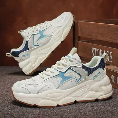 Thick-Sole Mesh Dad Sneakers
