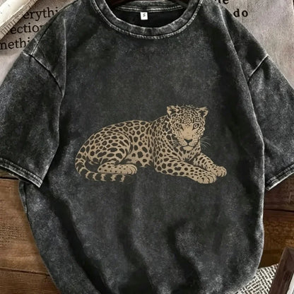 Abstract Leopard Vintage Wash Tee