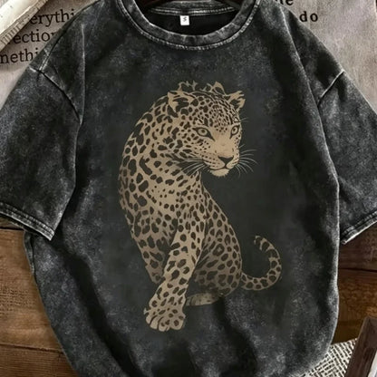 Abstract Leopard Vintage Wash Tee