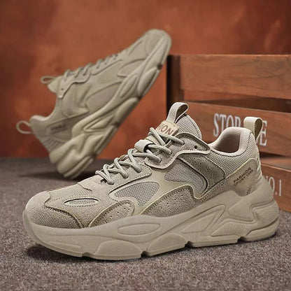 Thick-Sole Mesh Dad Sneakers