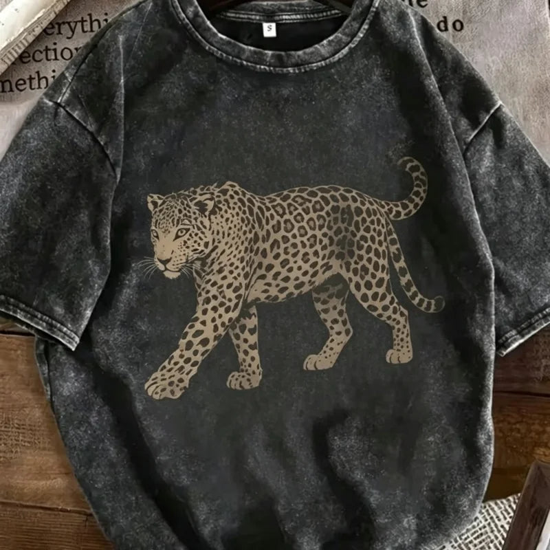 Abstract Leopard Vintage Wash Tee
