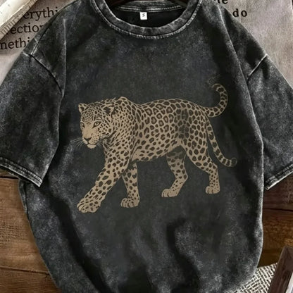 Abstract Leopard Vintage Wash Tee