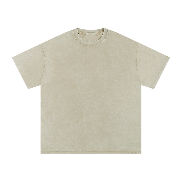 Snow-Wash Tee in Khaki Ash — front view