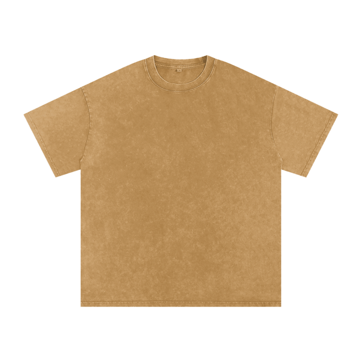 Snow-Wash Tee in Light Brown — front view