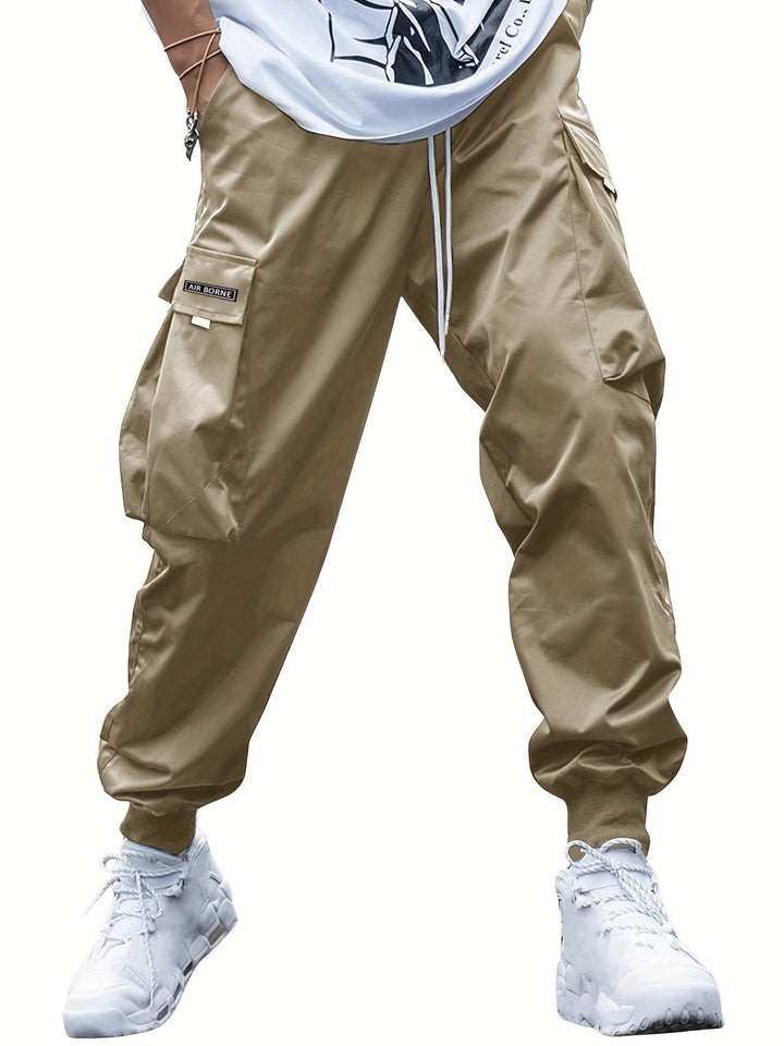 Cargo Joggers in Khaki — design detail