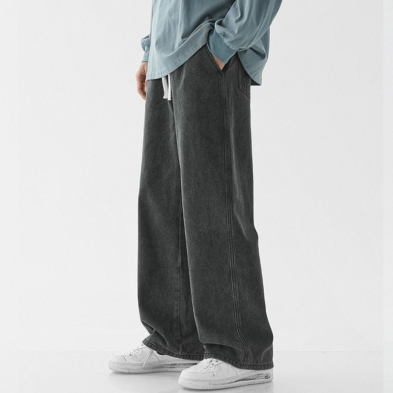 Wide-Leg Drawstring Jeans — product view