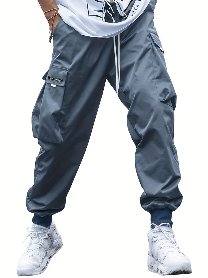 Cargo Joggers in Navy Blue — design detail