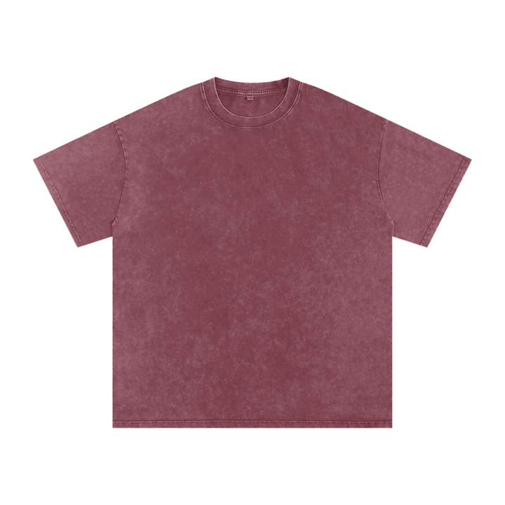 Snow-Wash Tee in Red — front view