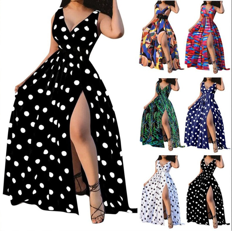 Polka-Dot Maxi Dress — product view